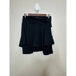 FireSwan NWT Woman's Size Large Black Tennis Skort Athletic Short Pockets